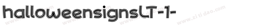 halloweensignsLT-1字体转换