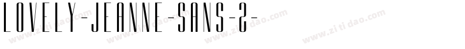 Lovely-Jeanne-Sans-2字体转换