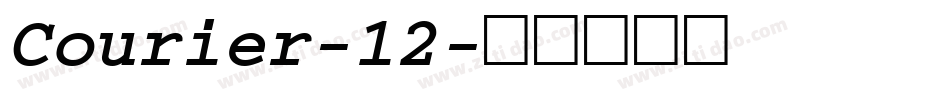 Courier-12字体转换