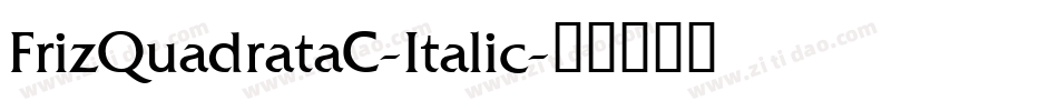 FrizQuadrataC-Italic字体转换