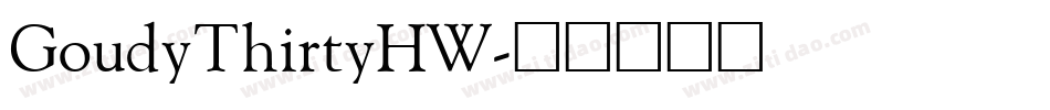 GoudyThirtyHW字体转换