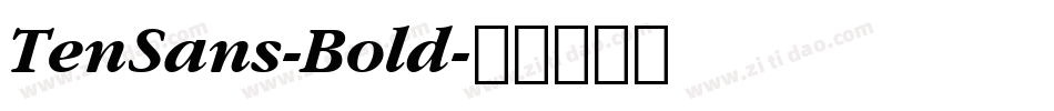 TenSans-Bold字体转换