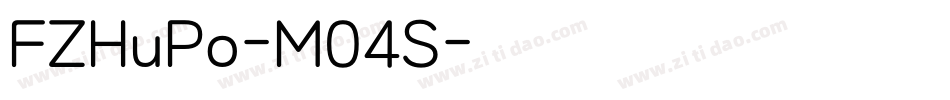 FZHuPo-M04S字体转换