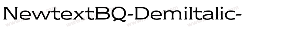 NewtextBQ-DemiItalic字体转换