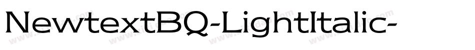 NewtextBQ-LightItalic字体转换