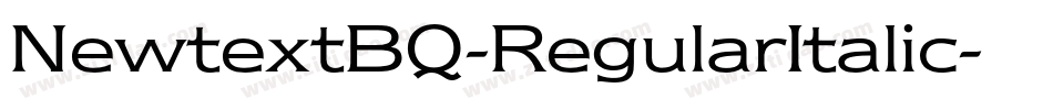NewtextBQ-RegularItalic字体转换