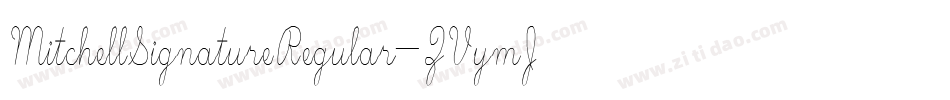 MitchellSignatureRegular-ZVymJ字体转换