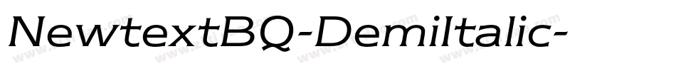 NewtextBQ-DemiItalic字体转换