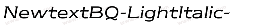 NewtextBQ-LightItalic字体转换