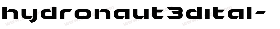 hydronaut3dital字体转换