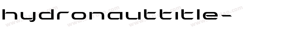hydronauttitle字体转换