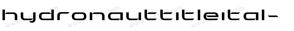 hydronauttitleital字体转换