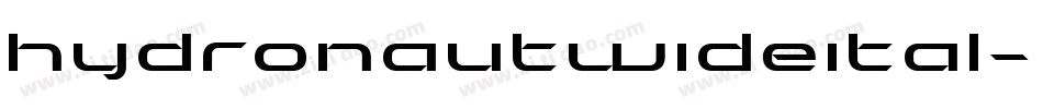 hydronautwideital字体转换