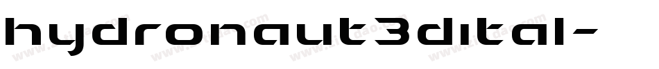 hydronaut3dital字体转换