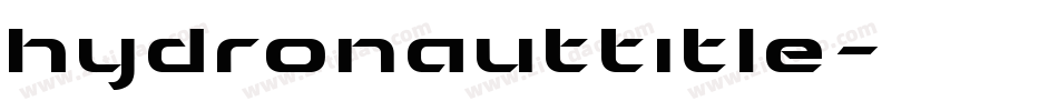 hydronauttitle字体转换