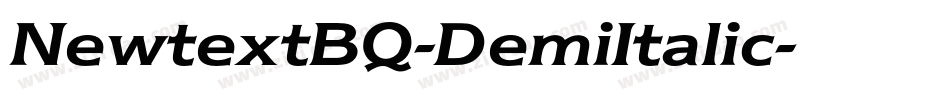 NewtextBQ-DemiItalic字体转换