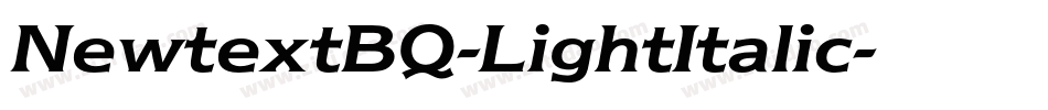 NewtextBQ-LightItalic字体转换