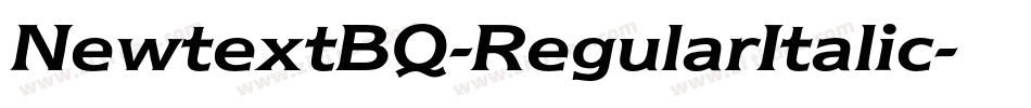NewtextBQ-RegularItalic字体转换