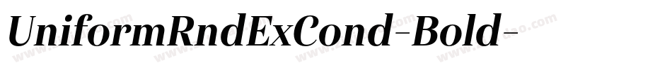 UniformRndExCond-Bold字体转换