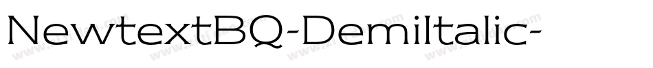 NewtextBQ-DemiItalic字体转换