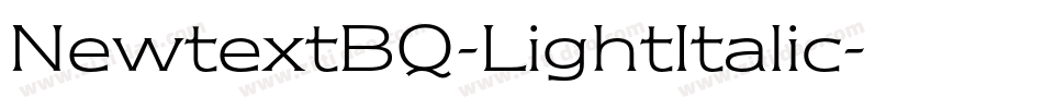 NewtextBQ-LightItalic字体转换