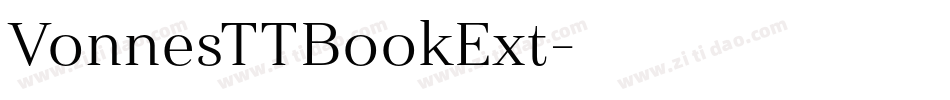 VonnesTTBookExt字体转换