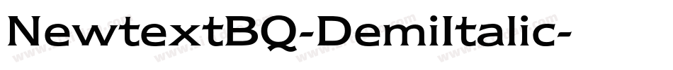 NewtextBQ-DemiItalic字体转换