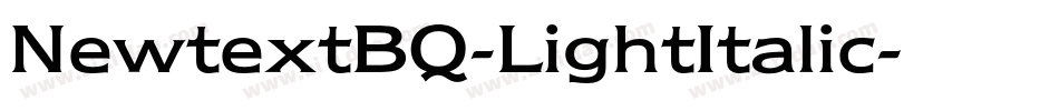 NewtextBQ-LightItalic字体转换