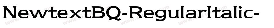 NewtextBQ-RegularItalic字体转换