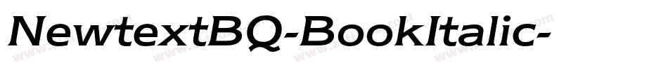 NewtextBQ-BookItalic字体转换