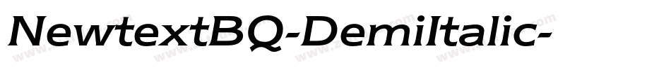 NewtextBQ-DemiItalic字体转换