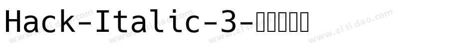 Hack-Italic-3字体转换