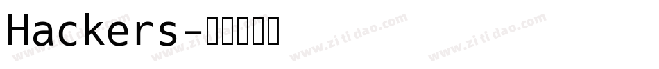 Hackers字体转换