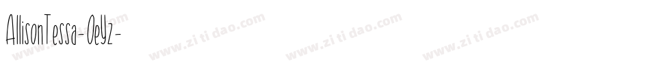 AllisonTessa-0eYz字体转换