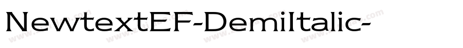 NewtextEF-DemiItalic字体转换