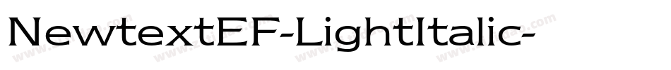 NewtextEF-LightItalic字体转换