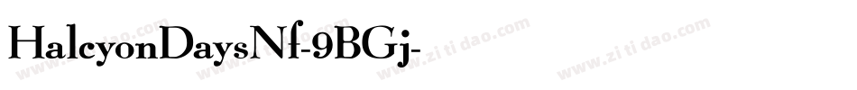 HalcyonDaysNf-9BGj字体转换