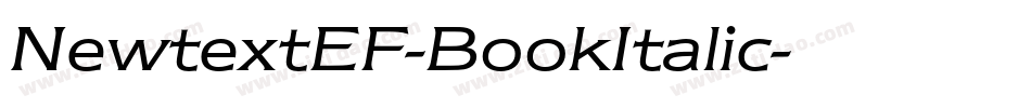 NewtextEF-BookItalic字体转换