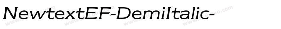 NewtextEF-DemiItalic字体转换