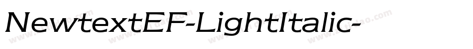 NewtextEF-LightItalic字体转换