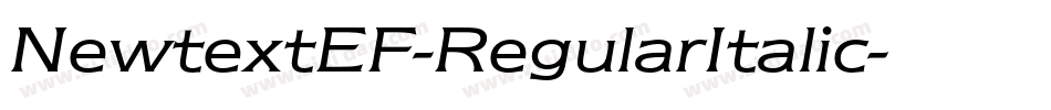 NewtextEF-RegularItalic字体转换