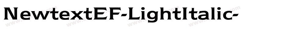 NewtextEF-LightItalic字体转换
