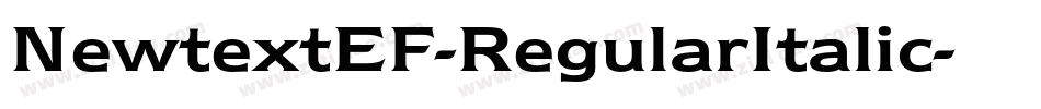 NewtextEF-RegularItalic字体转换