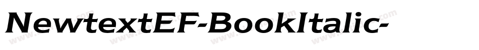 NewtextEF-BookItalic字体转换