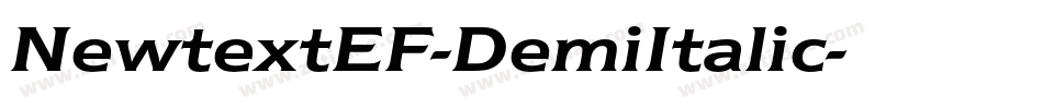 NewtextEF-DemiItalic字体转换