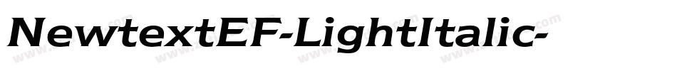 NewtextEF-LightItalic字体转换