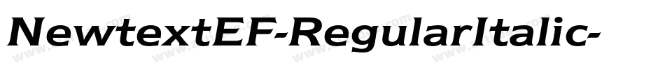 NewtextEF-RegularItalic字体转换