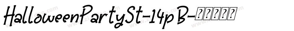 HalloweenPartySt-14pB字体转换