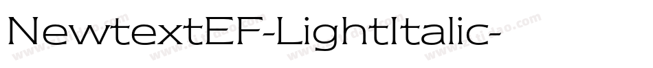 NewtextEF-LightItalic字体转换