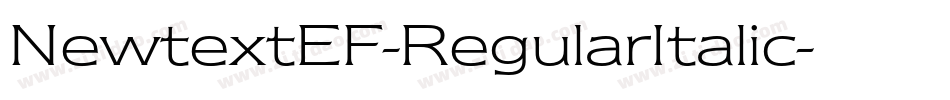 NewtextEF-RegularItalic字体转换